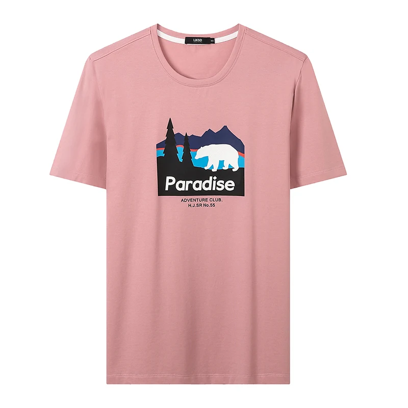 

LKSD Men's T-shirt Summer New Multicolor Personalized Printed Round Neck Short Sleeve causal Men's Top U040500050