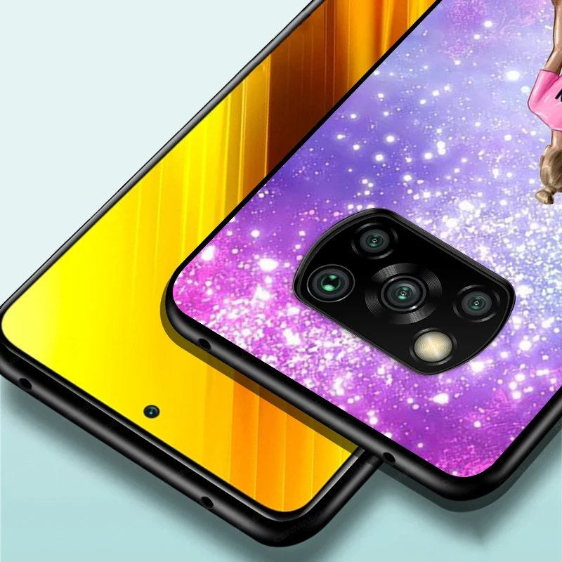 

Super Hot Mom Baby Girl For Xiaomi Poco X3 NFC M3 M2 X2 F3 F2 Pro C3 F1 Mi Play Mix 3 A2 A1 6X 5X Black Phone Case