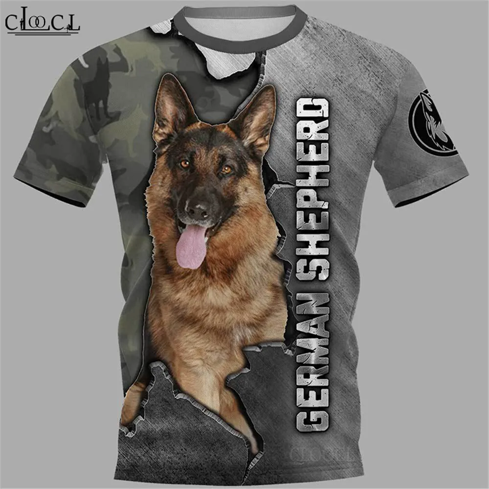 

CLOOCL 2022 Newest Popular German Shepherd 3D Printed Men T Shirt Harajuku Summer Short Sleeve Casual Unisex Tops Drop Shipping