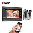 Умный видеодомофон TMEZON, 7 дюймов, беспроводнойWi-Fi, IP, домофон с 1 монитором ночного видения, 2 камерами с защитой от дождя