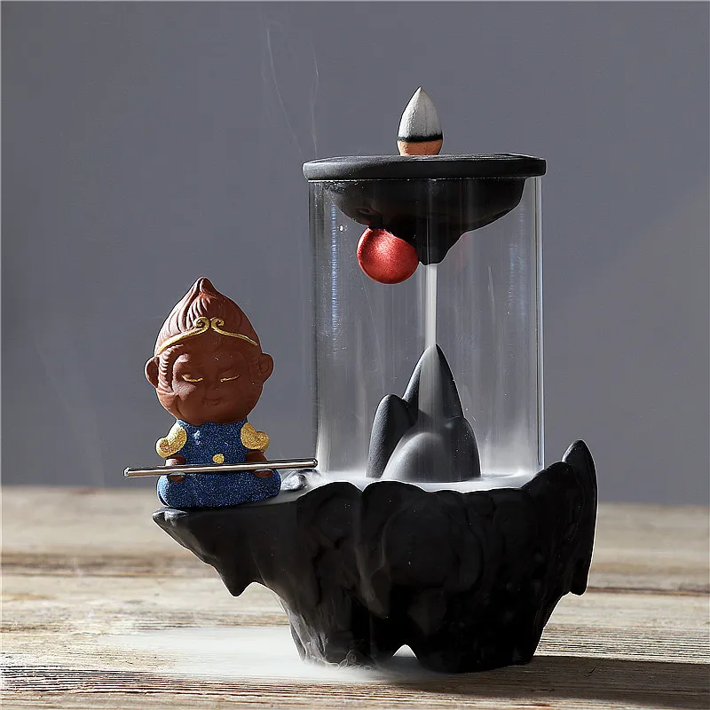 Китайская Статуя Дракона держатель для благовоний с обратным потоком