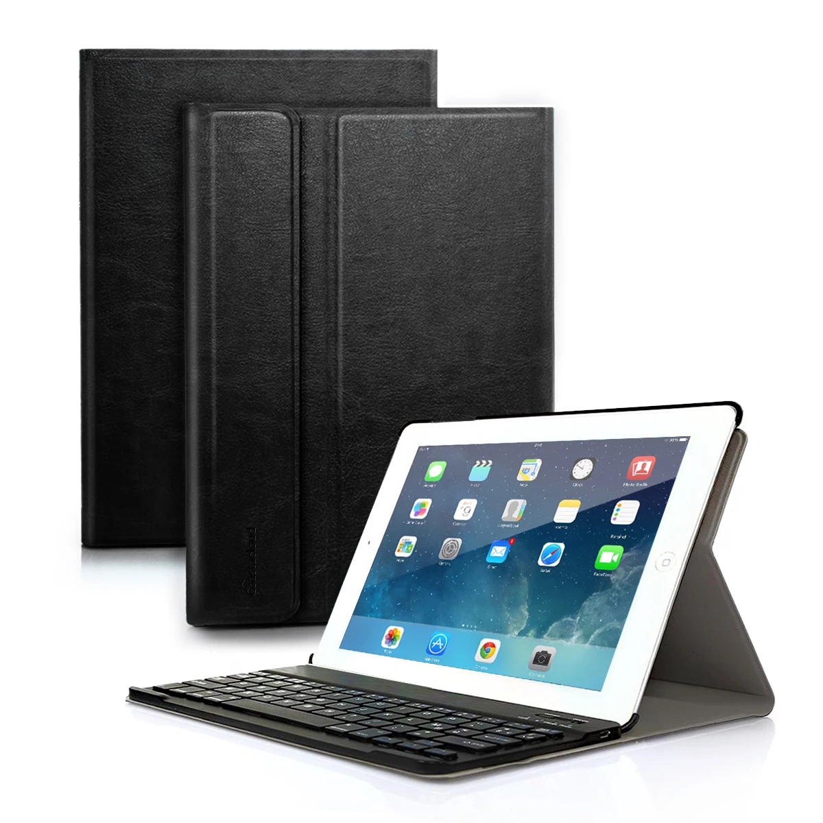 KB1201 Для iPad 2/3/4 9,7 Клавиатура Чехол Smart Стенд Крышка магнитно-Съемный Беспроводной Bluetooth клавиатура в DE/FR/ES/IT Язык - Цвет: KB1201
