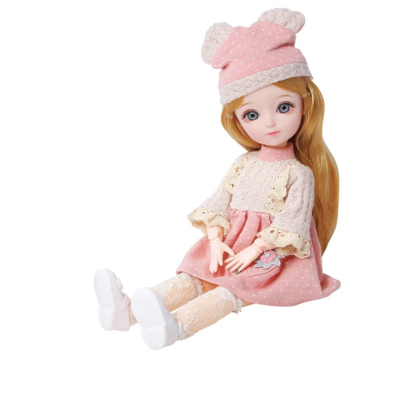 Новая 12 дюймов 22 подвижных суставов BJD кукла 31 см 1/6 макияж одеваются милые