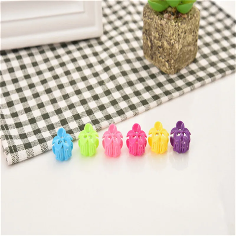 

50Pcs Girls Hair Accessories Fashion Mini Claws Resin Solid Hairpins Candy Color Barrette Children Decoration Hair Clips 2021