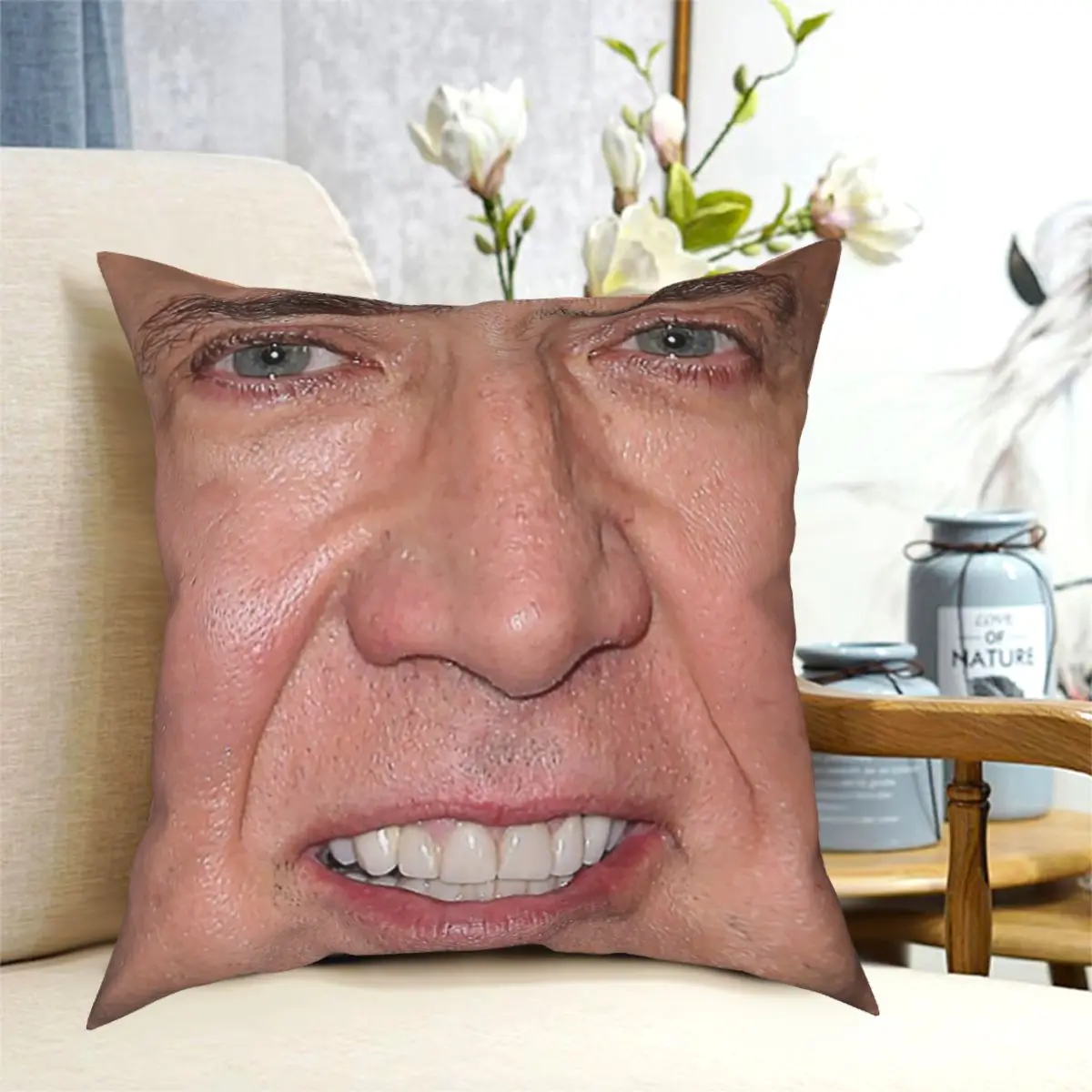 

Nicolas Cage Face Throw Pillow Cushion Cover Decorative Pillowcases Case Home Sofa Cushions (Double Sides)