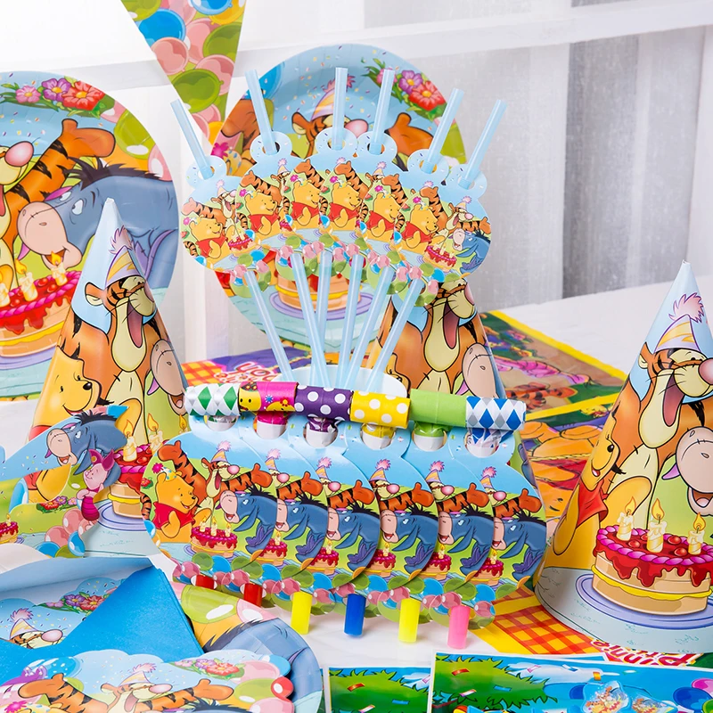 Набор из мультфильмов Винни-Пух для вечерние одноразовая посуда мальчиков и