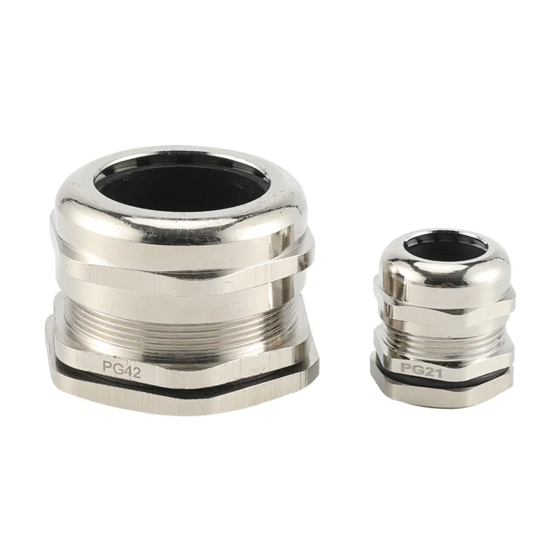 

Metric Metal Waterproof Cable Gland IP68 Nickel Plated Brass Copper Strain Relief Wire Connector PG7 PG9 PG13.5 PG16 Cable Gland