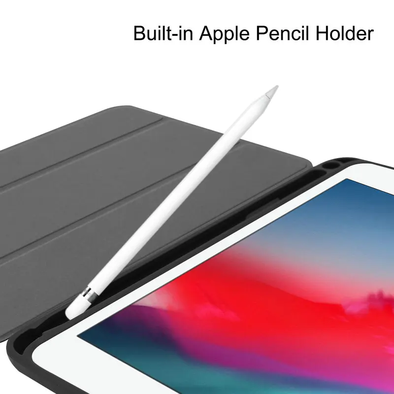 Чехол для IPad Mini 5 2019 с держателем карандашей ультратонкий кожаный умный чехол
