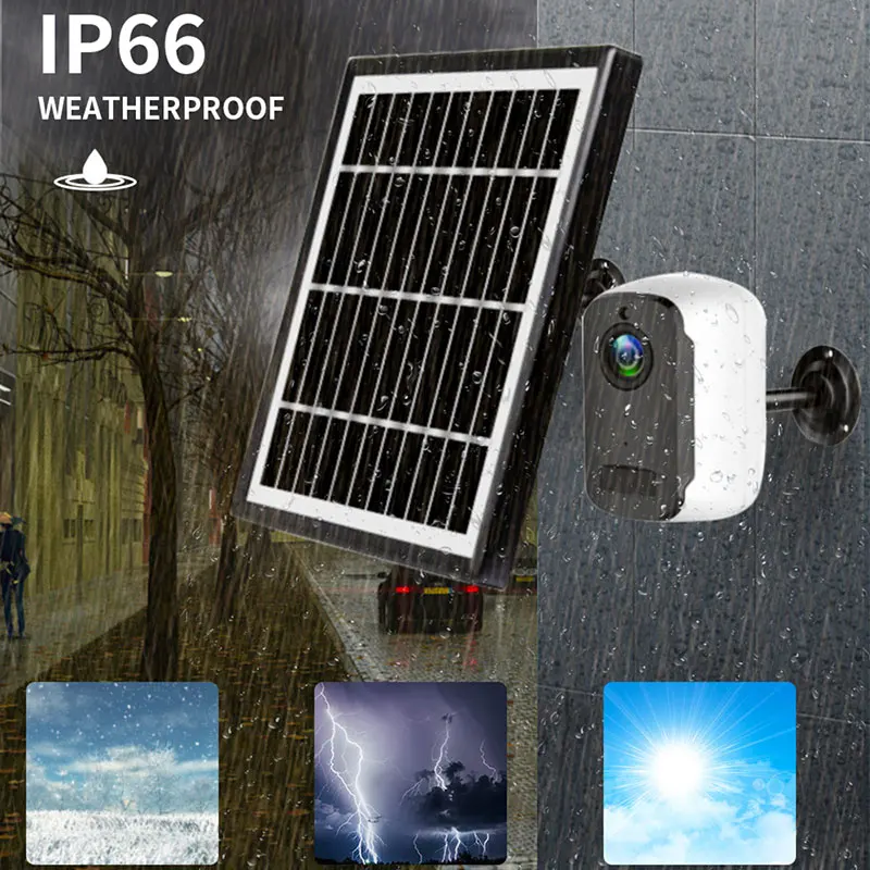 Перезаряжаемые Батарея питание IP Камера WiFi Беспроводной открытый H.265 PIR 1080P мини