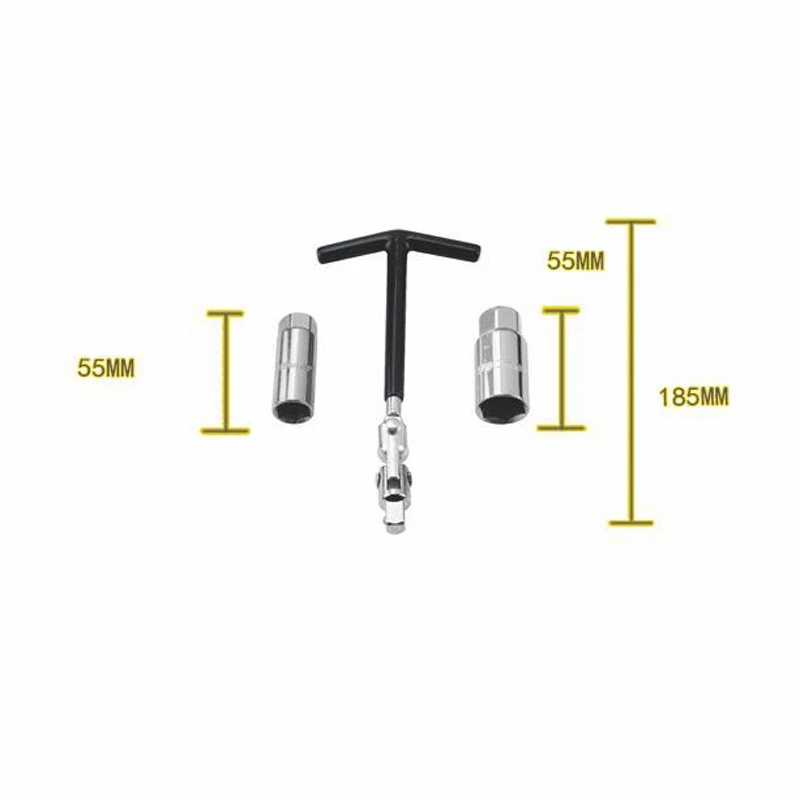 

High Quality T-Handle Universal Joint Spark Plug Socket Wrench Remover Installer 360 Degree Rotate Auto Repair Tool