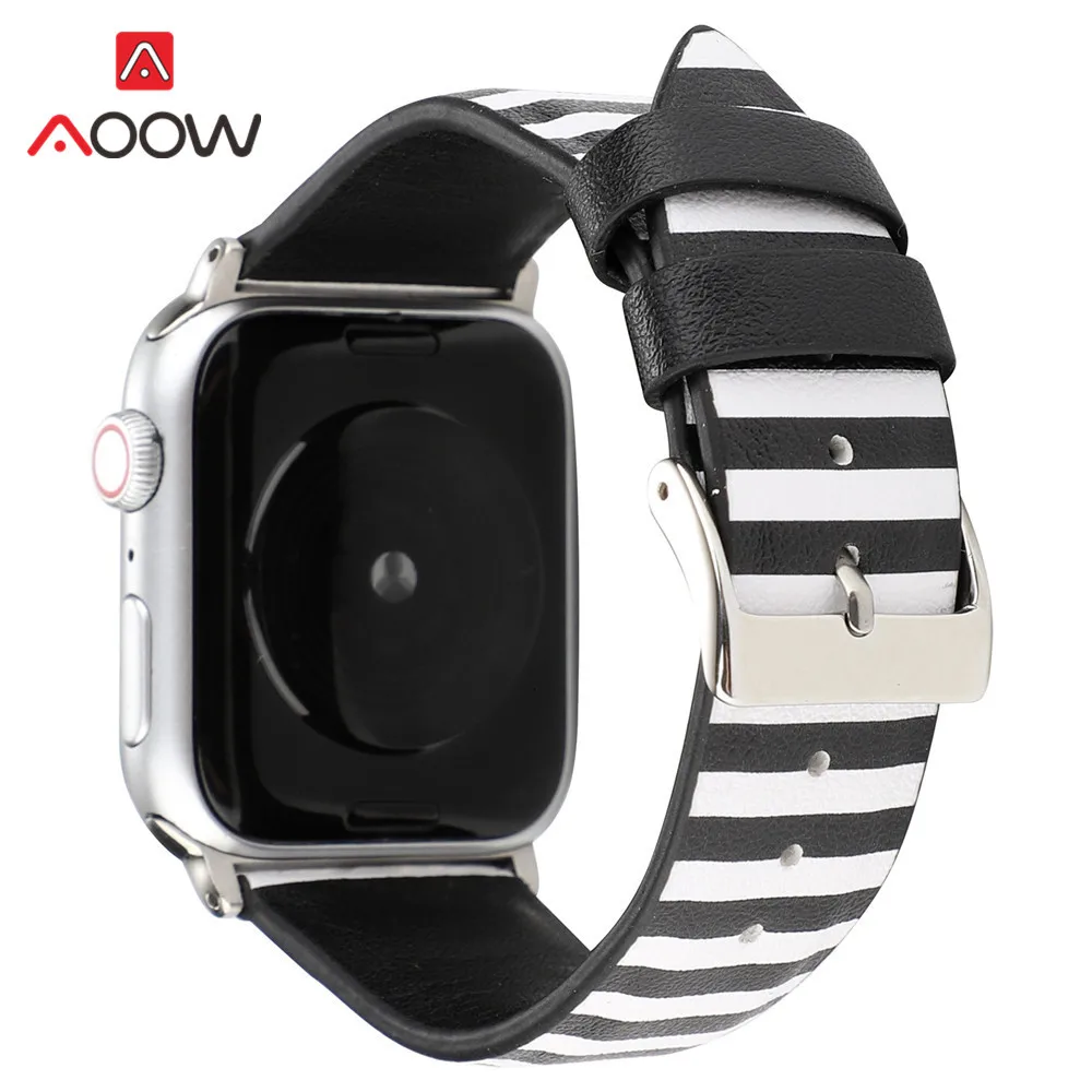 Кожаный ремешок для часов с камуфляжной печатью для Apple Watch, 40 мм, 44 мм, 38 мм, 42 мм, браслет с сердечками для мужчин и женщин, ремешок для iWatch 1, 2, 3, 4