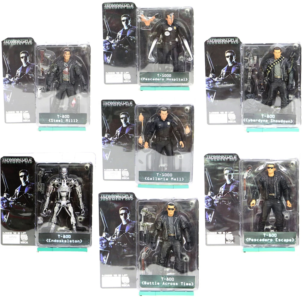 7 типов 18 см NECA Терминатор 2 фигурки T-800 T-1000 ПВХ фигурка модель игрушка; подарок