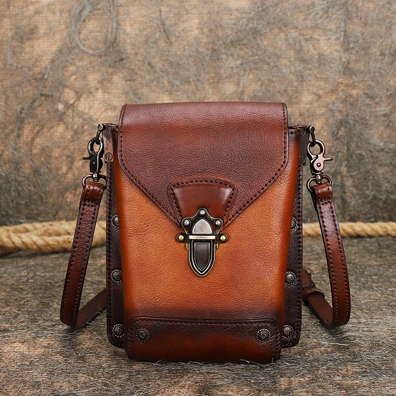 FCTOSSR 2020 литературная ретро кожаная маленькая квадратная сумка диагональная