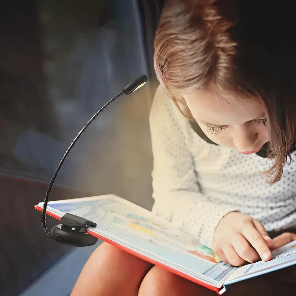 

Clip Light Book Light USB Rechargeable Flexible 5 LED Night Light Brightness Table Lantern Lamp Clip Bedside Reading Desk D0I3