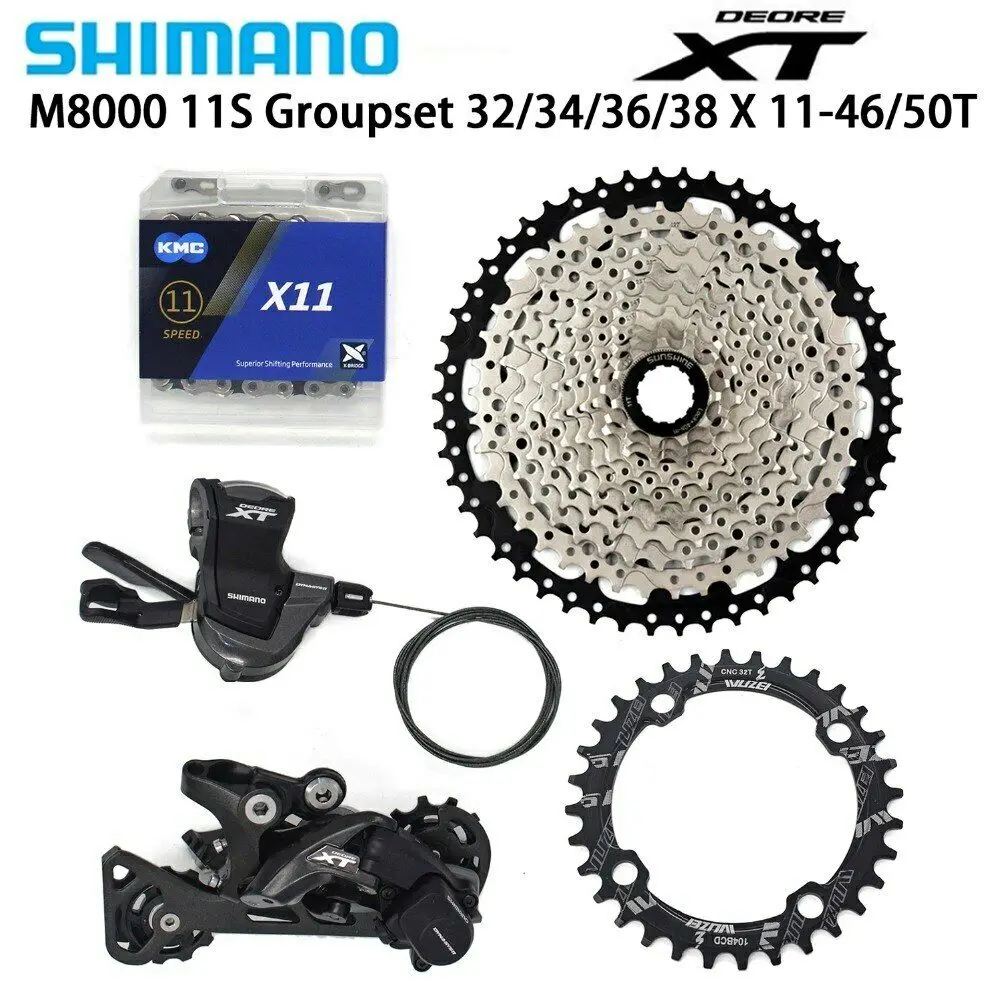 SHIMANO DEORE M8000 11 Скорость велосипедные переключатели 46/50T кассеты + KMC X11 цепи MTB