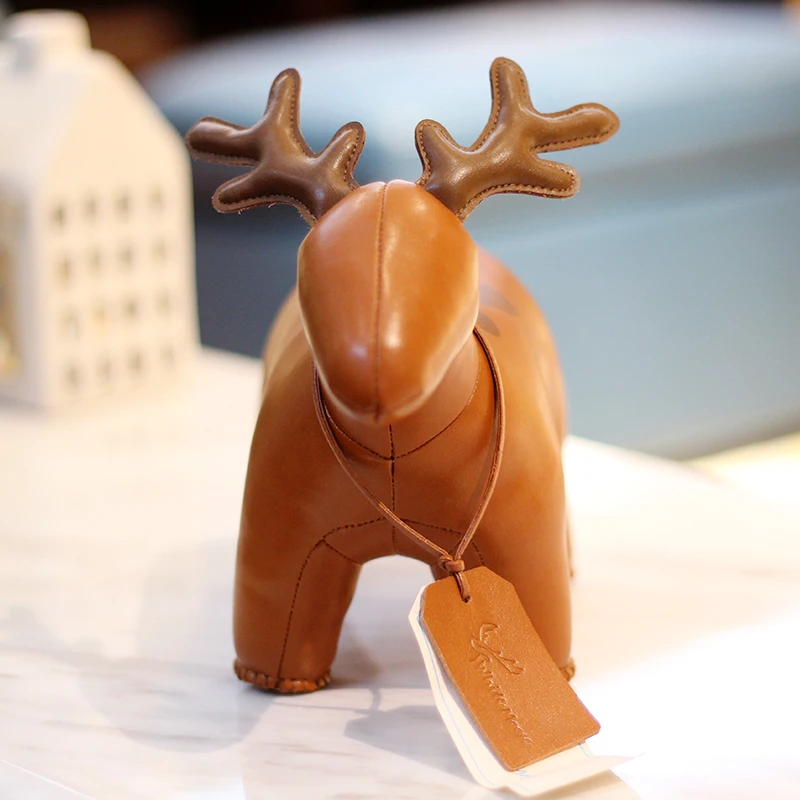 Искусственная кожа форзац с животными олень пресс папье ручная работа украшение