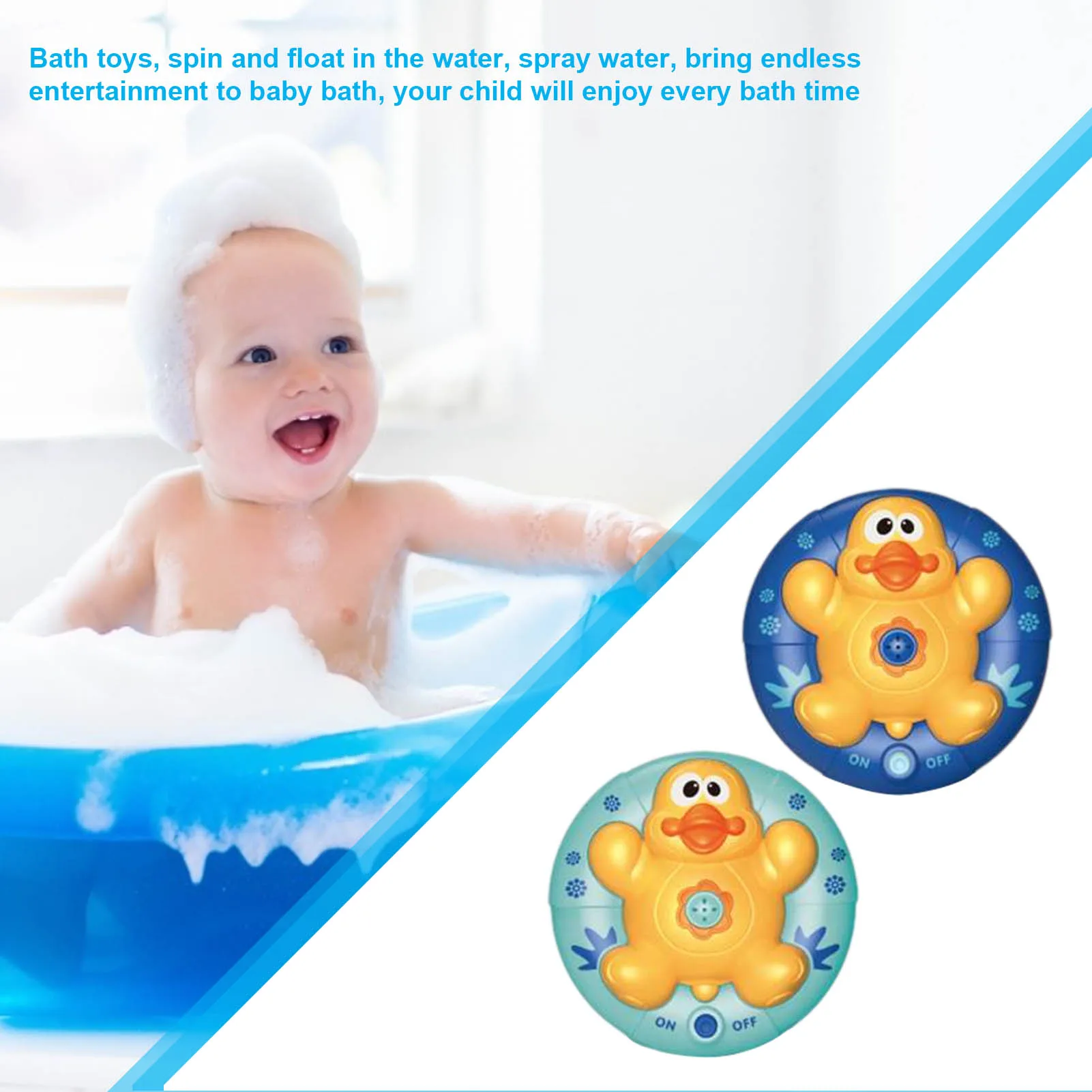 Новая игрушка для ванны малышей милые Мультяшные животные вращающиеся игрушки