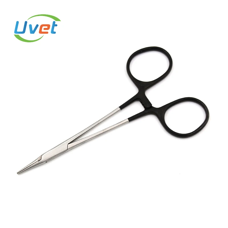 Medical needle holder ophthalmic operation tool 12.5cm black gold handle stainless steel plastic | Дом и сад