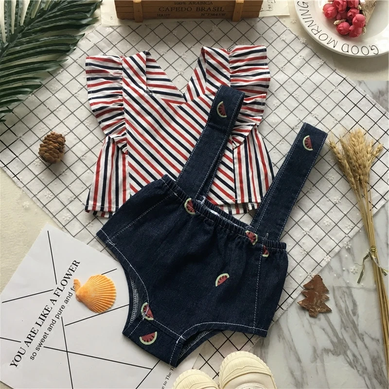 Летний Новый комплект для маленьких девочек Tonytaobaby одежды мальчиков | Детская