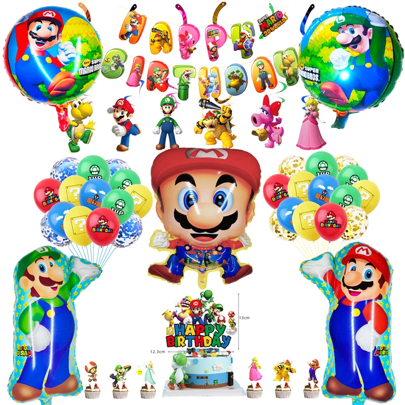 Набор воздушных шаров Супер Мэри Марио набор для украшения детского дня