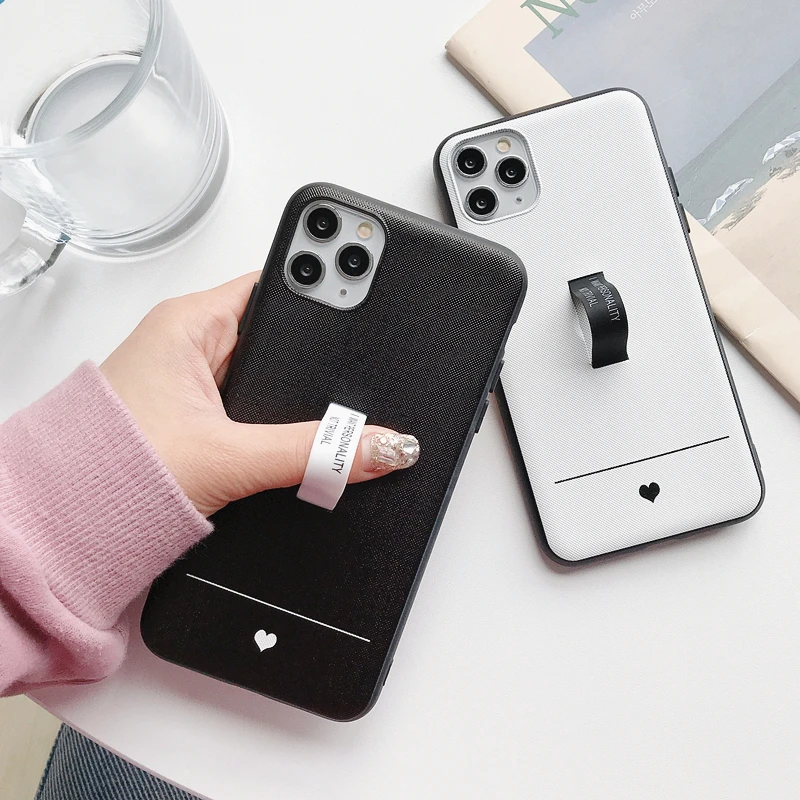 Abmos черный и белый Невидимый чехол-подставка для телефона iPhone 11 pro max чехол X Xr Xs Max 7