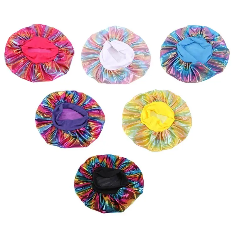 

6pcs Useful Satin Unique Hair Bonnets Hairdressing Cap Night Sleep Cap for Decoration