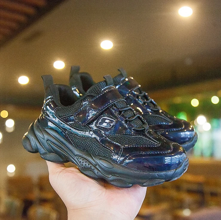 

Boys sports shoes spring and autumn girls mesh shoes breathable mesh in the Datong casual shoes leather waterproof kids shoes