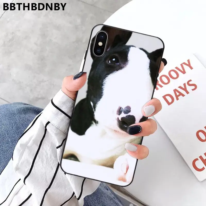 Чехол для телефона бультерьер собака Coque Shell чехол iPhone 11 pro XS MAX 8 7 6 6S Plus X 5 5S SE XR
