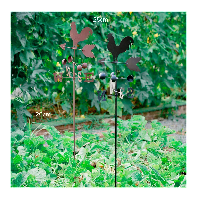 Креативная винтажная ветряная мельница с петухом утюжком утюгом ветром обрезным