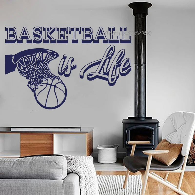 Баскетбольная Наклейка на стену с изображением командного игрока наклейка для