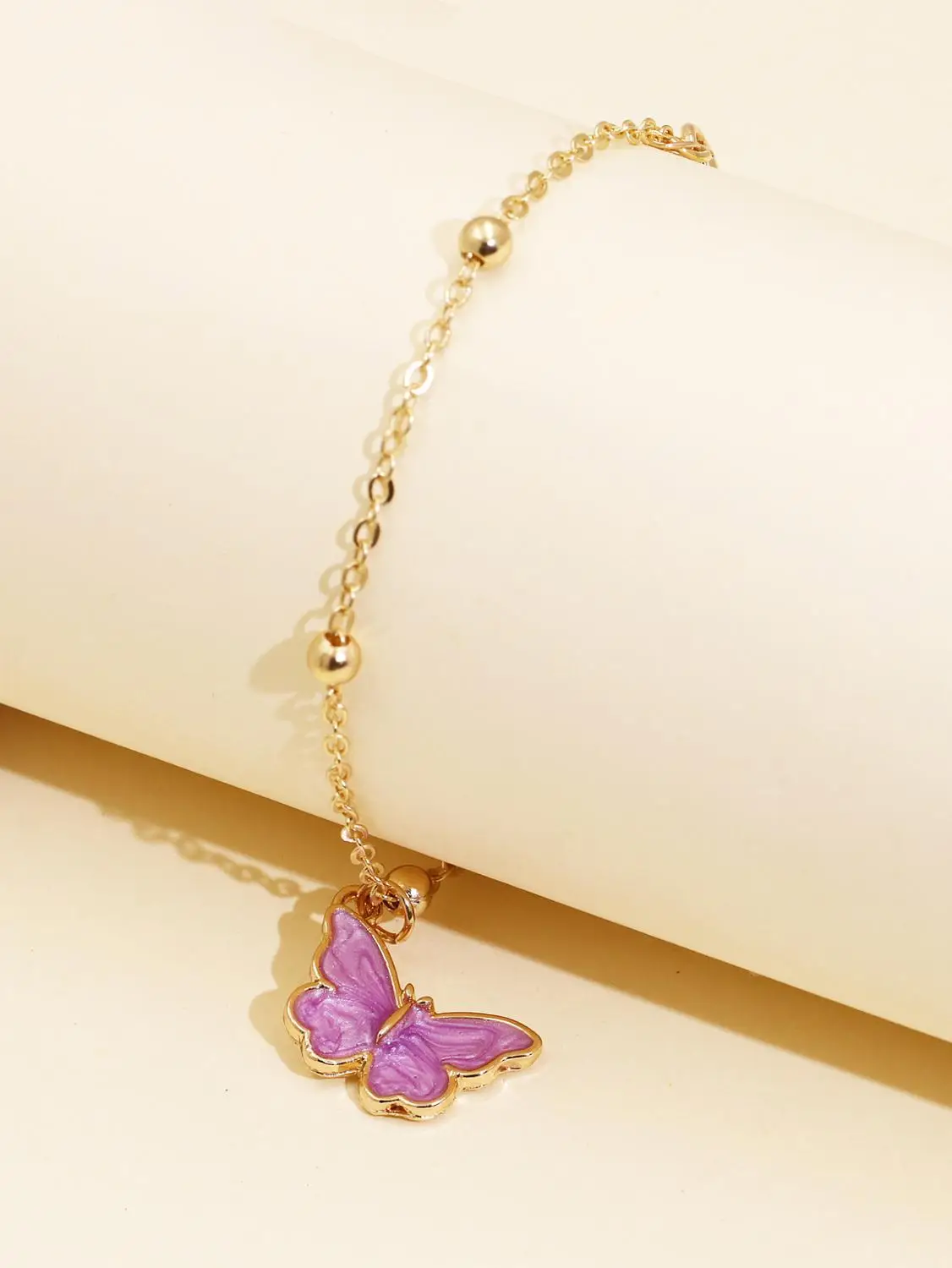 Летние браслеты Pinkdudu из цинкового сплава с подвесками в виде бабочки Модный