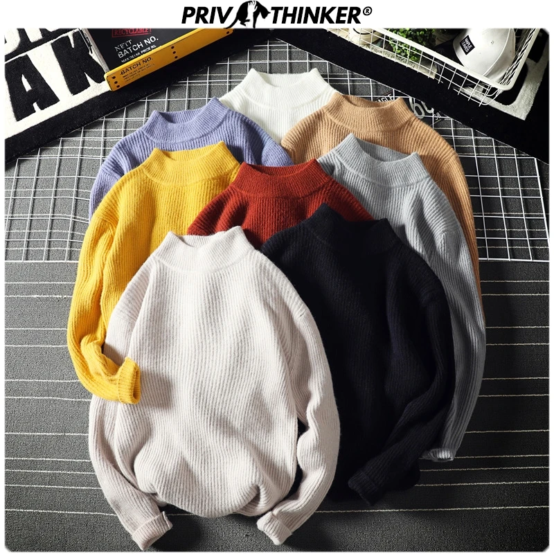 Privathinker 2020 осень зима половина водолазка женский свитер Повседневный Женский