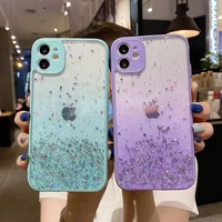 for iphone 12 pro max mini cases iphone 11 pro max gradient bling glitter cover on iphone xr xs max x 7 8 plus 6s silicone cover