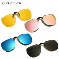 longkeeper polarized clip on sunglasses men women photochromic driving sun glasses night vision flip up mirror lenses glasses