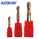 Фреза с покрытием сплава вольфрамовый стальной инструмент Cnc Maching 2 лезвия торцевые фрезы верхний набор фреза станок HRC55 2 канавки