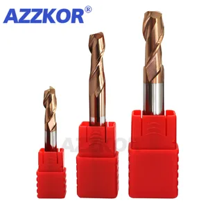 Фреза с покрытием сплава вольфрамовый стальной инструмент Cnc Maching 2 лезвия торцевые фрезы верхний набор фреза станок HRC55 2 канавки