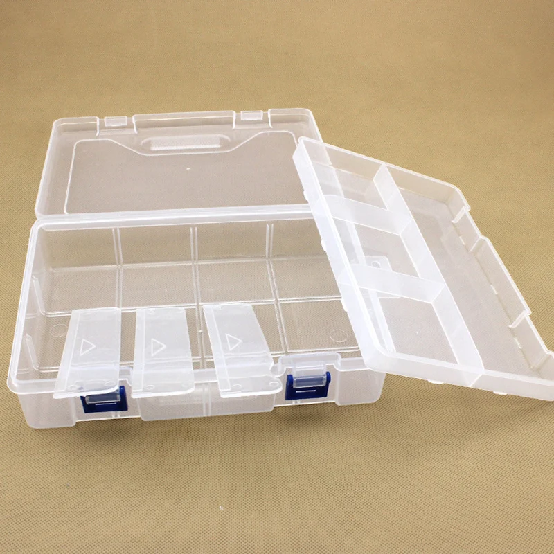 

Double-layer 8-cell transparent plastic box Two-layer eight-cell detachable storage box