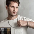 Ожерелья для женщин и мужчин, 18-60 см, черный, золотой, серебряный цвет, нержавеющая сталь, 3, 5, 7 мм, кубинская классика, панк, KN195KB214