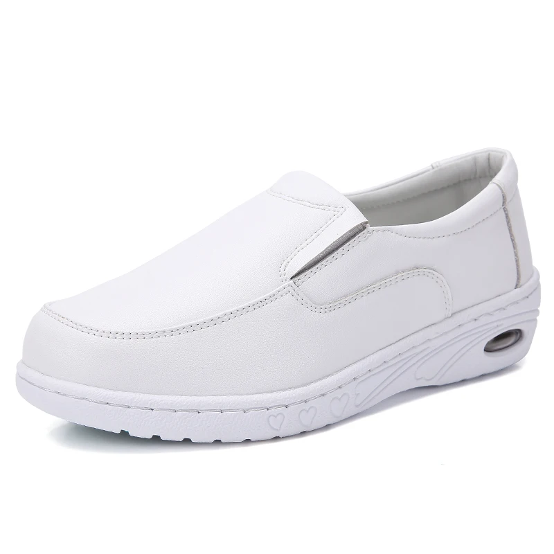 

2021 NEW Nurse shoes white women's shoes wedge flat comfortable bottom soft cushion anti-slip hospital