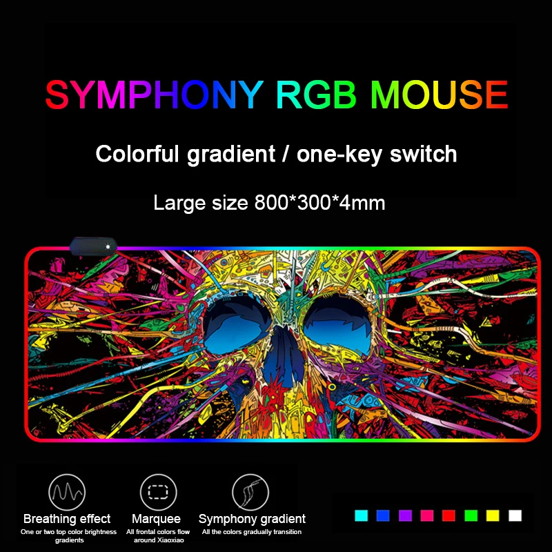 RGB игровой коврик для мыши, большой игровой светодиодный компьютерный коврик для мыши, большой коврик для мыши, Карта мира с подсветкой, коврик для клавиатуры