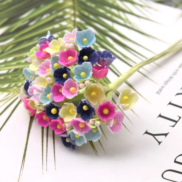 

DIY Скрапбукинг Гирлянда Венок Искусственные цветы 10 шт./лот Мини бумажные розы Букет цветов для дома свадебное украшение Рождество