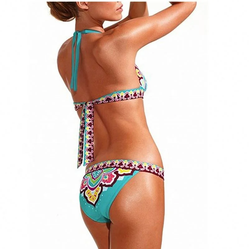 Сексуальный купальник бикини с национальным принтом для молодых