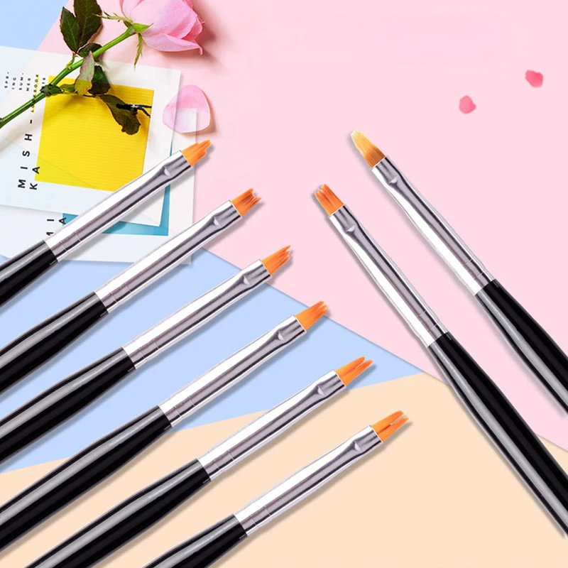 1 шт. ручка для ногтей с лепестками резной карандаш маникюра инструменты