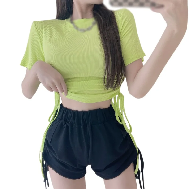 

1 PCS Women Tops Shorts Suit Women T-shirt Short Sleeve Summer Shirt Female T-shirt Women Clothing