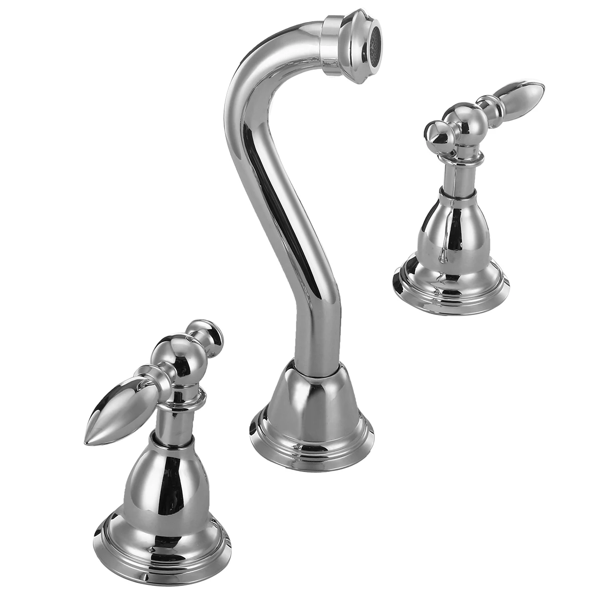 

NEW Stainless Steel Shower Bathroom Spout Faucet Wall Sink Basin Mixer Tap Set With Double Handles Wall-Mount Bathtub Faucet
