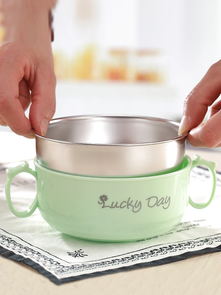 304 миска из нержавеющей стали бытовая детская изолированная bao wan для еды детей