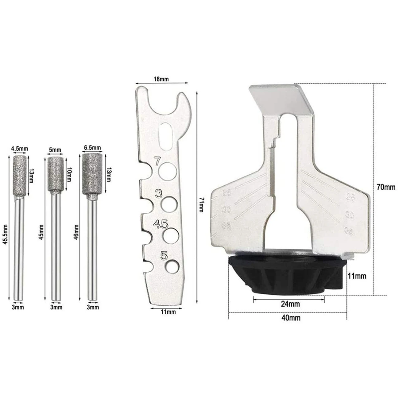 

Chainsaw Sharpening Kit Electric Grinder Sharpening Polishing Attachment Set Saw Chains Tool Rotary Tools Accessories Kit