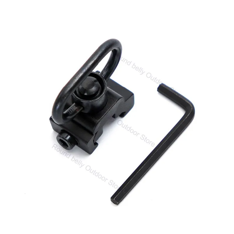 

QD Sling Swivel Mount Push Button 1-1/4" 20mm Weaver or Picatinny Rail Mounted Quick Release Sling Ring Set Adapter Hunting