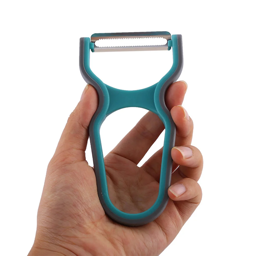 

3pcs/set Stainless Steel Peeler lightweight Food Slicer Non-Slip Handle Manual Kitchen Peeling Tool Color Random