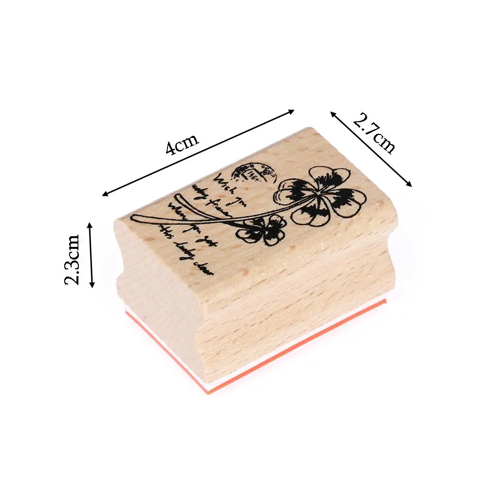 1PC Vintage Wooden Grass Plants Stamps Rubber For Letters Diary Craft Scrapbooking | Дом и сад